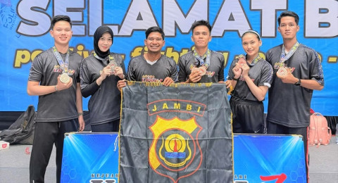 Tim Taekwondo Polda Jambi Raih 5 Medali Kejurnas Kapolri Cup 7